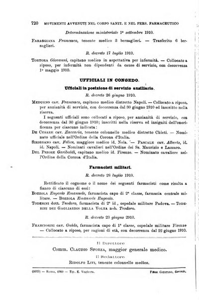 Giornale di medicina militare