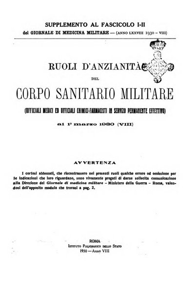 Giornale di medicina militare