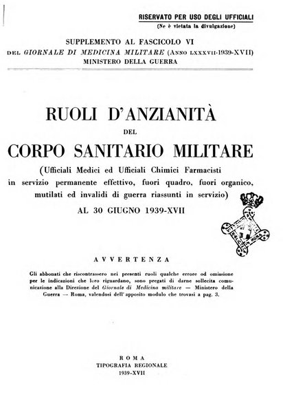 Giornale di medicina militare