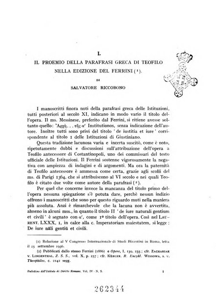 Bullettino dell'Istituto di diritto romano Vittorio Scialoja