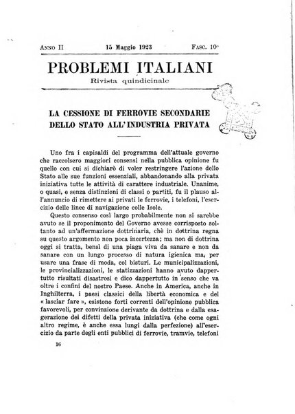 Problemi italiani rivista quindicinale