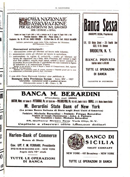 Il legionario organo dei fasci italiani all'estero e nelle colonie