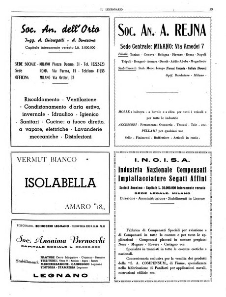 Il legionario organo dei fasci italiani all'estero e nelle colonie