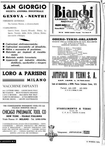 Il legionario organo dei fasci italiani all'estero e nelle colonie