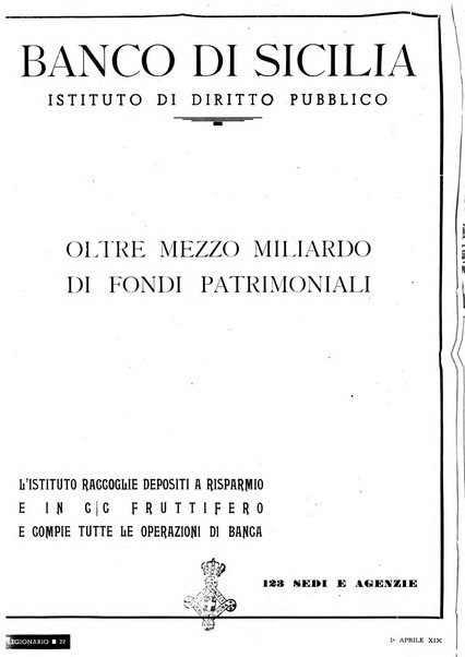 Il legionario organo dei fasci italiani all'estero e nelle colonie