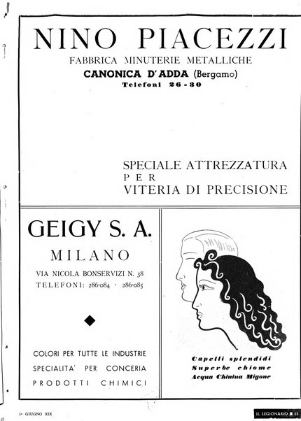 Il legionario organo dei fasci italiani all'estero e nelle colonie