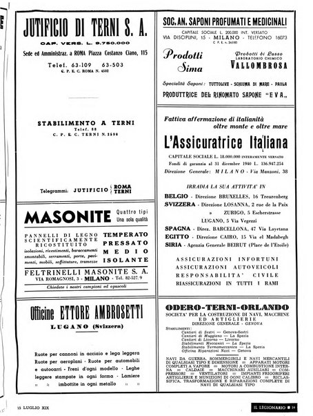 Il legionario organo dei fasci italiani all'estero e nelle colonie