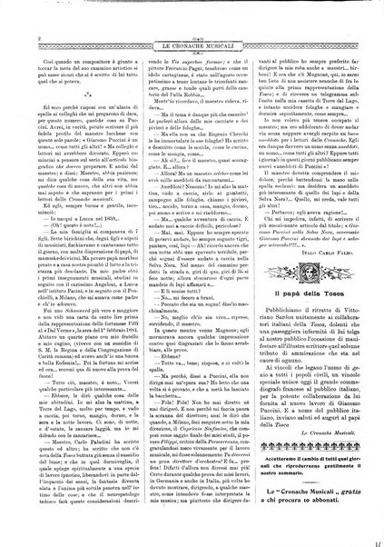 Le cronache musicali rivista illustrata