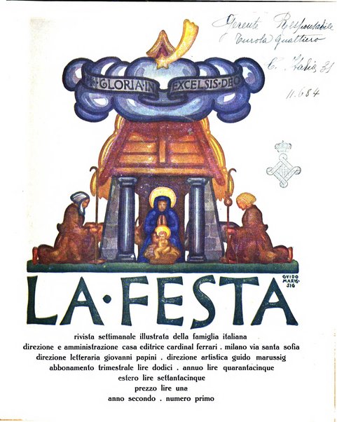 La festa rivista settimanale illustrata della famiglia italiana