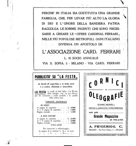 La festa rivista settimanale illustrata della famiglia italiana