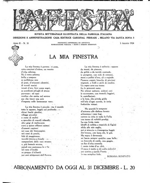 La festa rivista settimanale illustrata della famiglia italiana