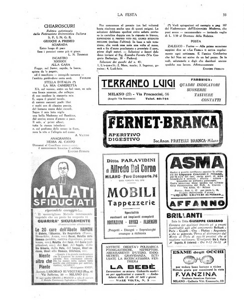 La festa rivista settimanale illustrata della famiglia italiana