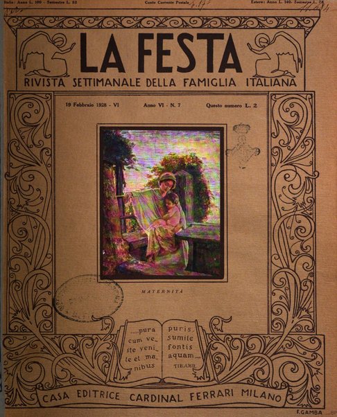 La festa rivista settimanale illustrata della famiglia italiana