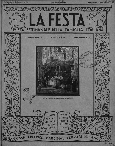 La festa rivista settimanale illustrata della famiglia italiana