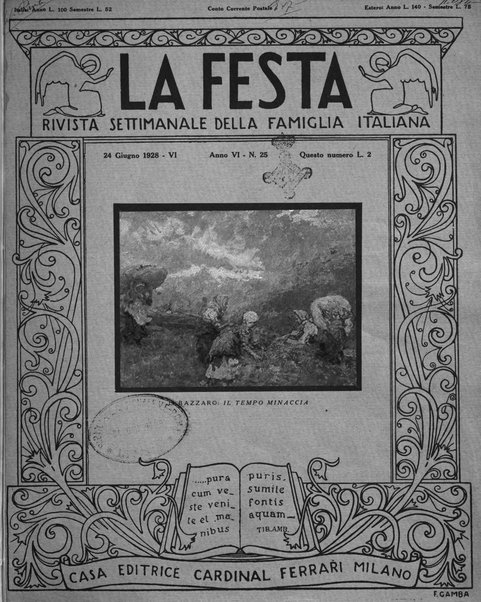 La festa rivista settimanale illustrata della famiglia italiana