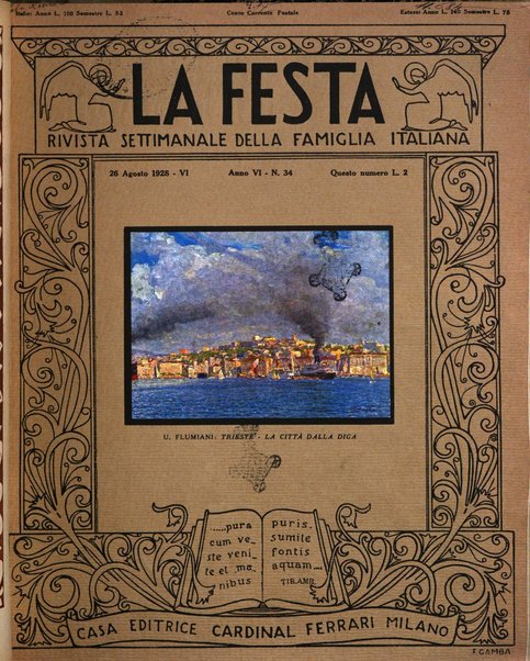 La festa rivista settimanale illustrata della famiglia italiana