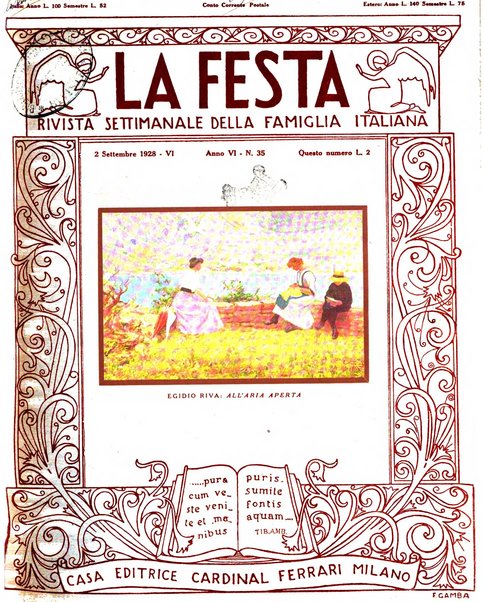 La festa rivista settimanale illustrata della famiglia italiana