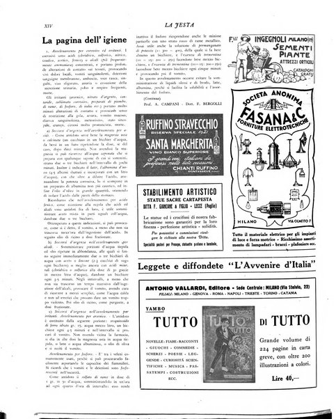 La festa rivista settimanale illustrata della famiglia italiana