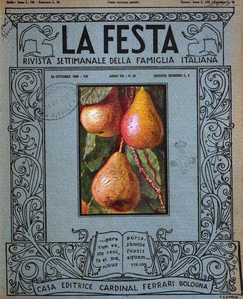 La festa rivista settimanale illustrata della famiglia italiana