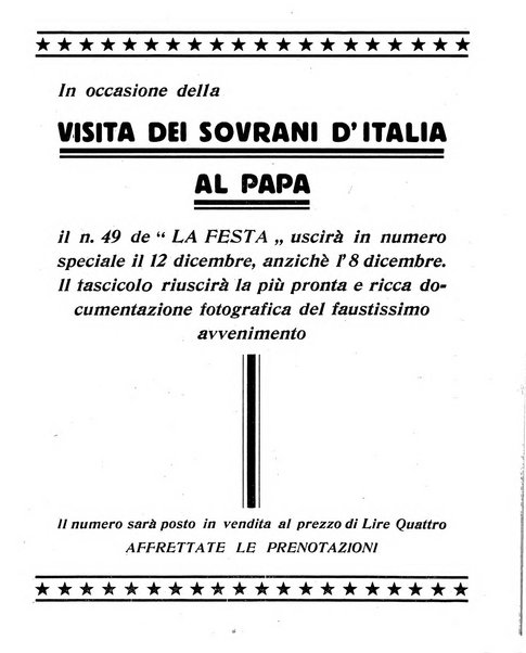 La festa rivista settimanale illustrata della famiglia italiana