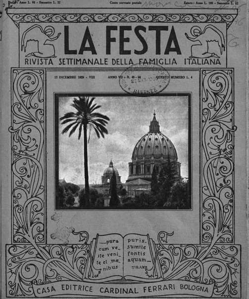 La festa rivista settimanale illustrata della famiglia italiana