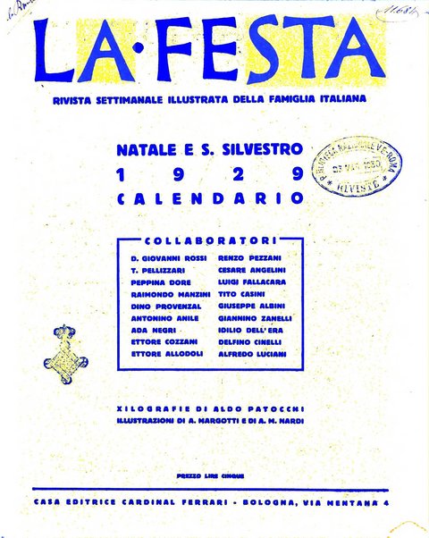 La festa rivista settimanale illustrata della famiglia italiana