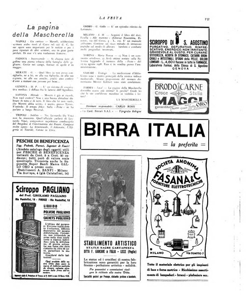 La festa rivista settimanale illustrata della famiglia italiana