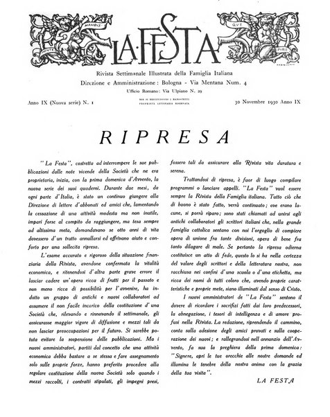 La festa rivista settimanale illustrata della famiglia italiana