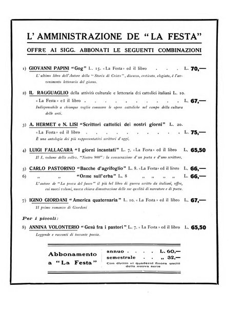 La festa rivista settimanale illustrata della famiglia italiana