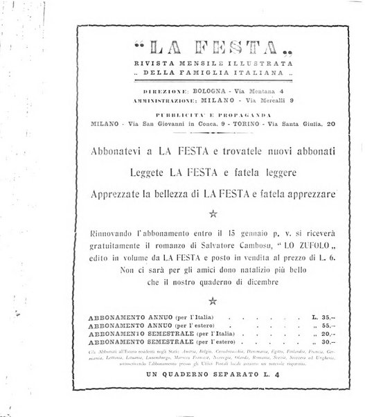 La festa rivista settimanale illustrata della famiglia italiana