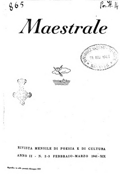 Maestrale rivista mensile di poesia e di cultura