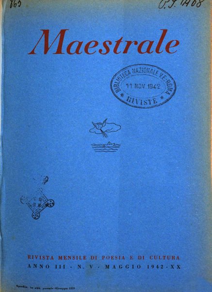 Maestrale rivista mensile di poesia e di cultura