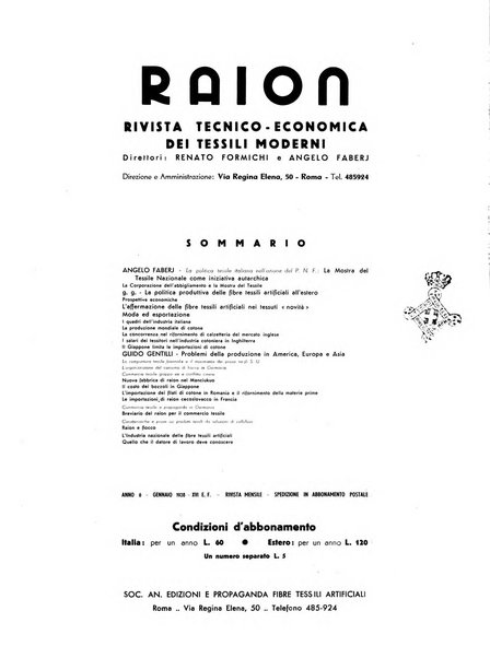 Raion rivista tecnico economica dei tessili moderni