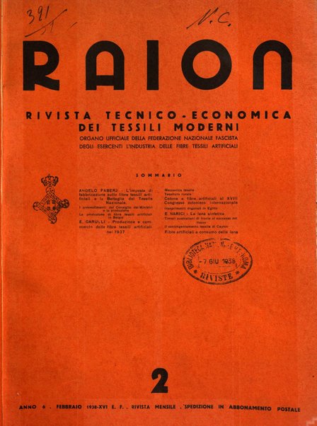 Raion rivista tecnico economica dei tessili moderni