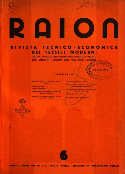 Raion rivista tecnico economica dei tessili moderni