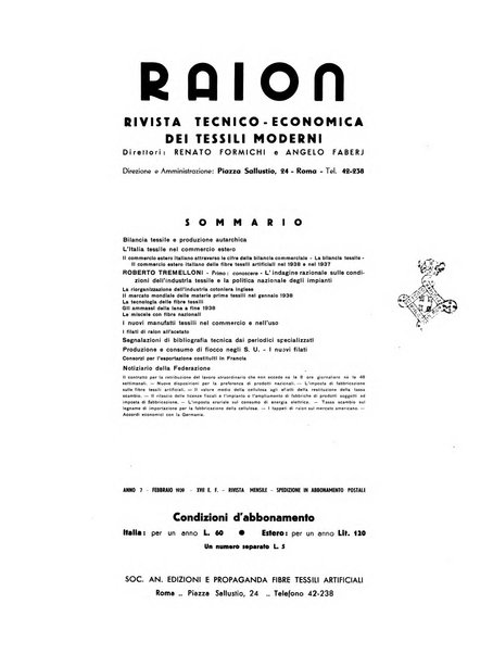 Raion rivista tecnico economica dei tessili moderni