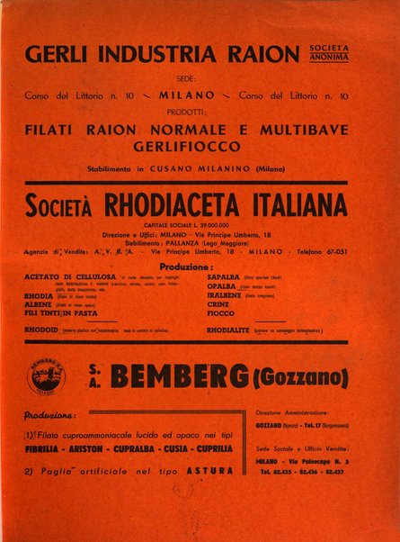 Raion rivista tecnico economica dei tessili moderni