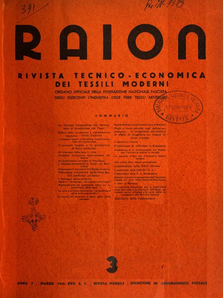 Raion rivista tecnico economica dei tessili moderni