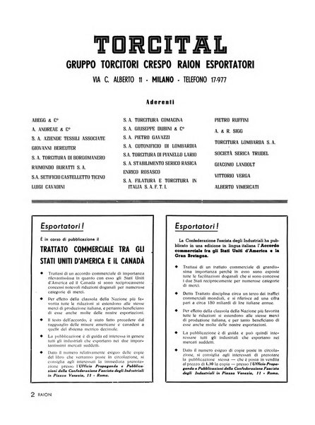 Raion rivista tecnico economica dei tessili moderni