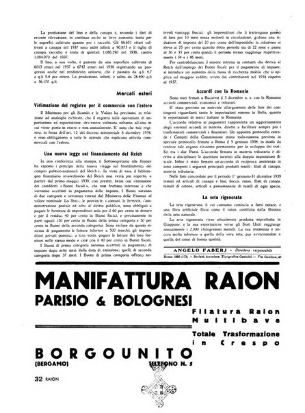 Raion rivista tecnico economica dei tessili moderni