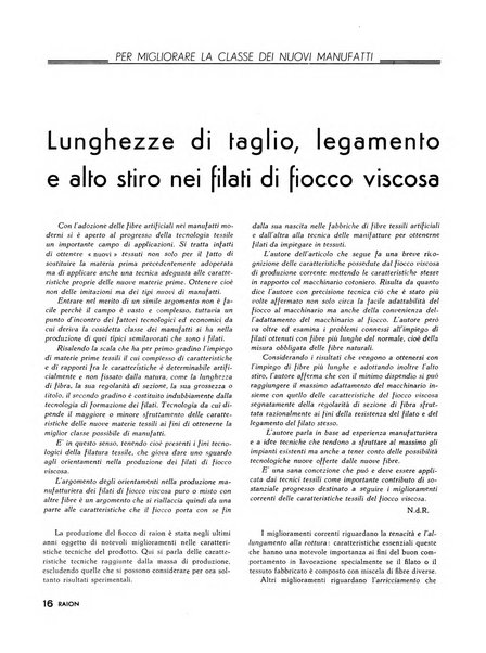 Raion rivista tecnico economica dei tessili moderni