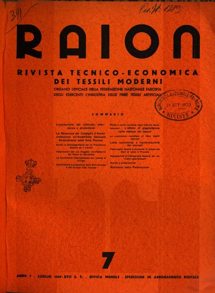 Raion rivista tecnico economica dei tessili moderni