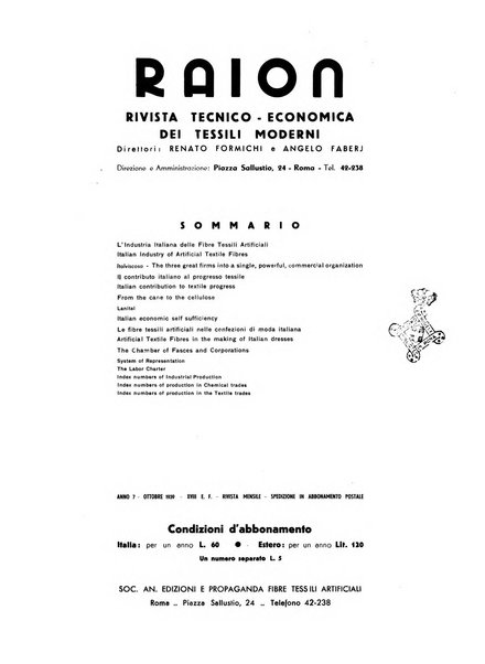 Raion rivista tecnico economica dei tessili moderni