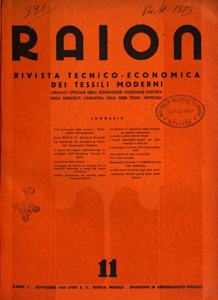 Raion rivista tecnico economica dei tessili moderni