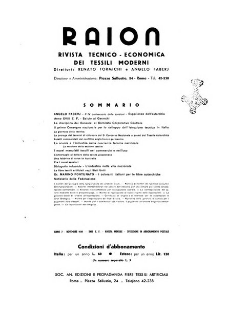 Raion rivista tecnico economica dei tessili moderni