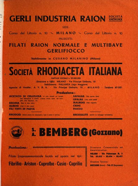 Raion rivista tecnico economica dei tessili moderni