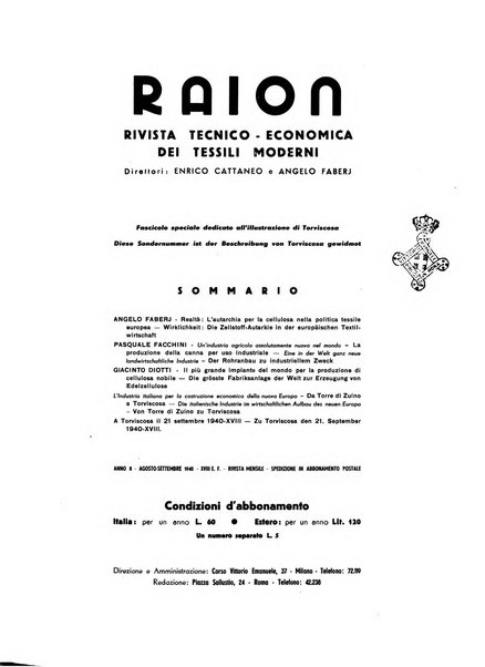 Raion rivista tecnico economica dei tessili moderni