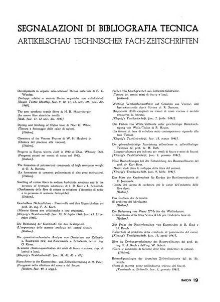 Raion rivista tecnico economica dei tessili moderni