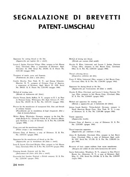 Raion rivista tecnico economica dei tessili moderni