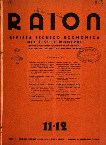 Raion rivista tecnico economica dei tessili moderni